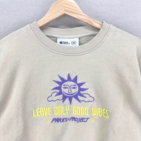 Parks Project Tops - Parks Project Crewneck Sweatshirt Womens M Beige Sun Gorpcore Oversized